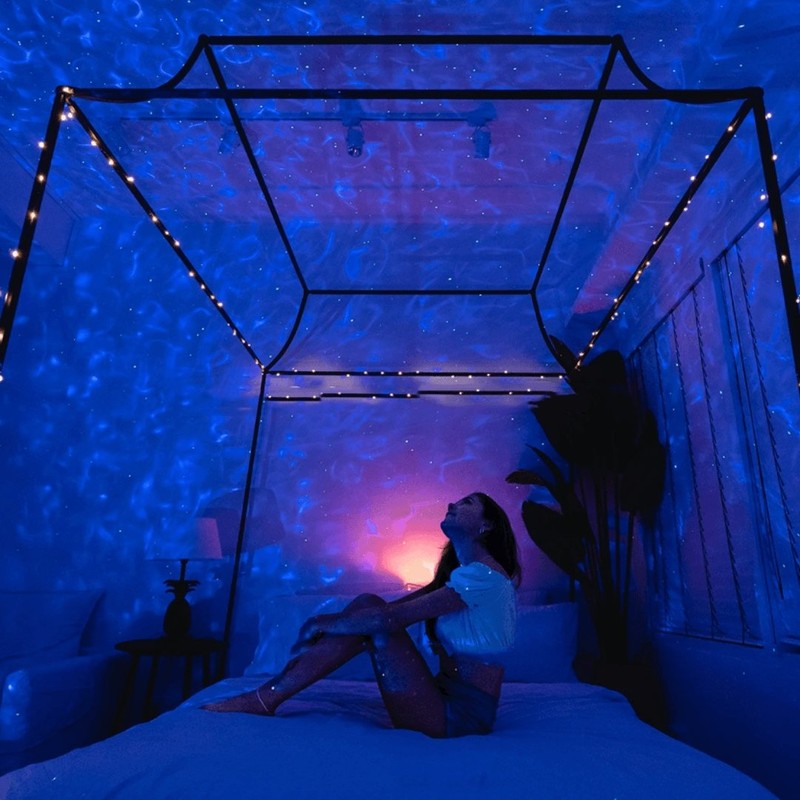 Proyector de Galaxia con Luces de Estrellas y Nebulosa - Altavoz Bluetooth Integrado