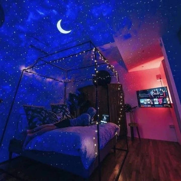 Proyector de Galaxia con Luces de Estrellas y Nebulosa - Altavoz Bluetooth Integrado