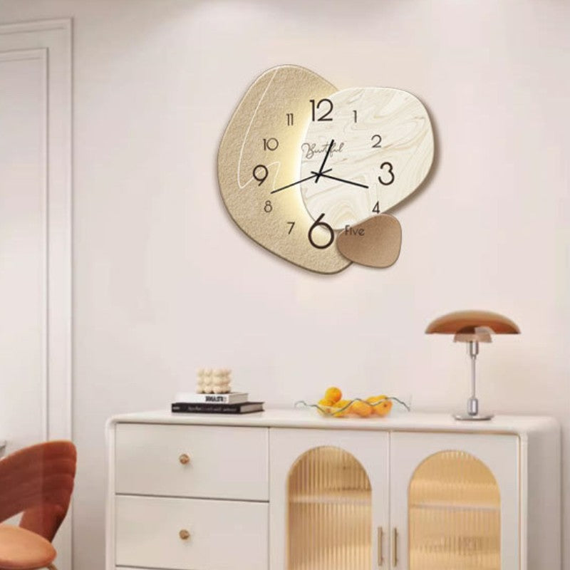 Reloj de pared con paneles de piedra - Varios colores