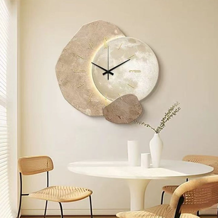 Reloj de pared con paneles de piedra - Varios colores
