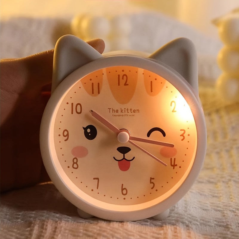 Reloj Despertador Infantil con Luz Nocturna - Diseño de Animales