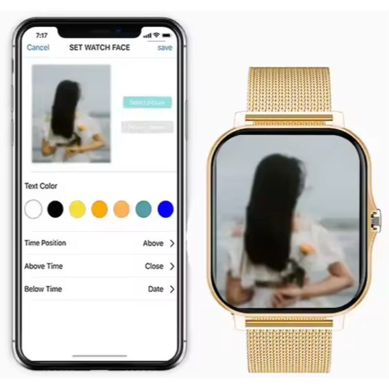 Reloj Inteligente para Mujer - Pantalla Táctil y Seguimiento de Actividad