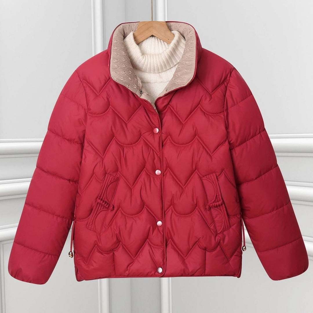 Chaqueta Corta Acolchada – Rojo