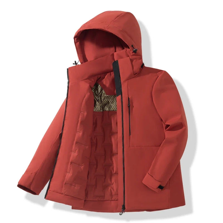 Chaqueta de Montaña con Capucha – Rojo