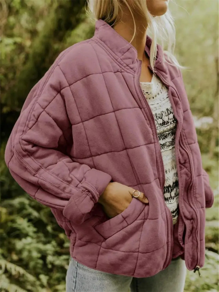 Chaqueta Acolchada Holgada – Rosa