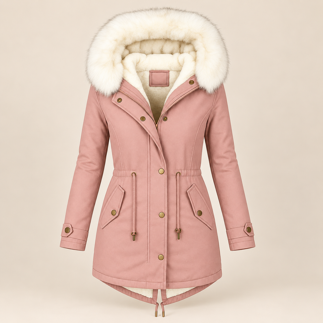 Parka con Cintura Ajustable – Rosa