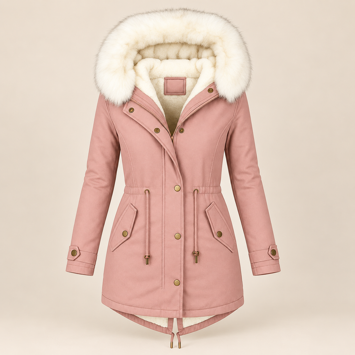 Parka con Cintura Ajustable – Rosa