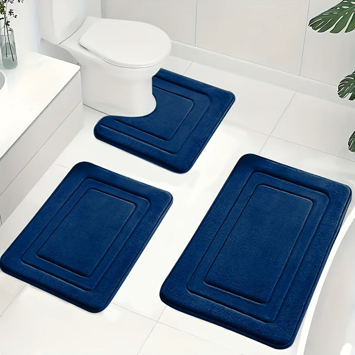 Set de alfombrillas de baño - 3 piezas con diseño U