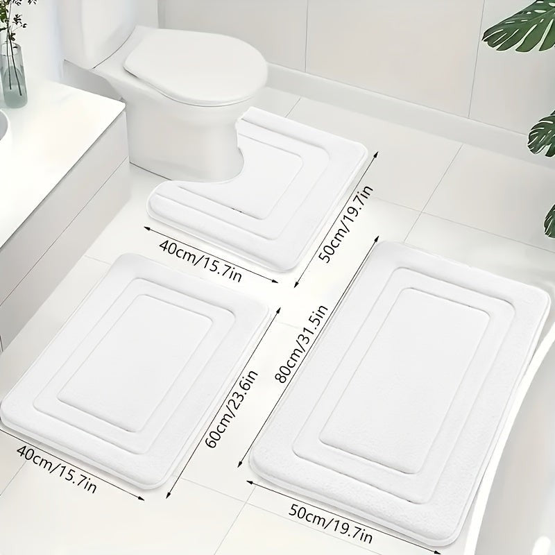 Set de alfombrillas de baño - 3 piezas con diseño U