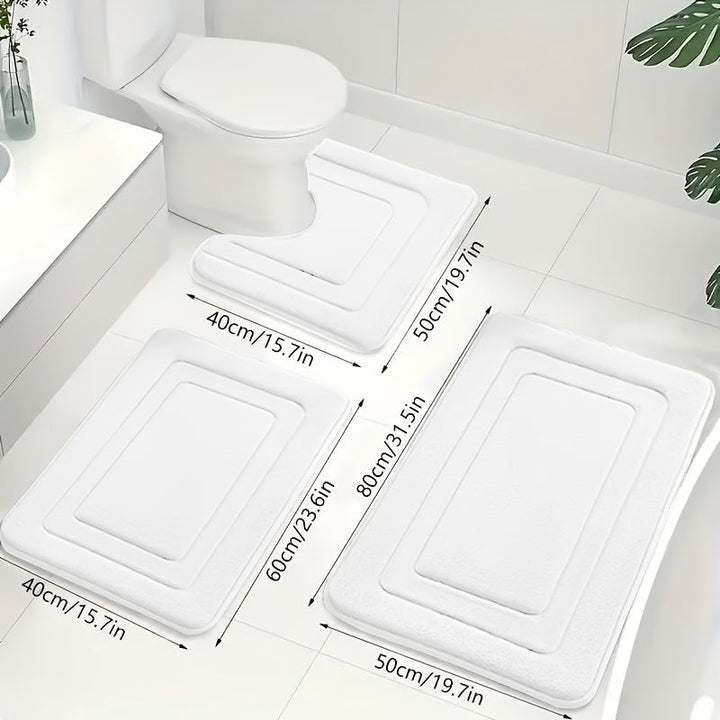 Set de alfombrillas de baño - 3 piezas con diseño U