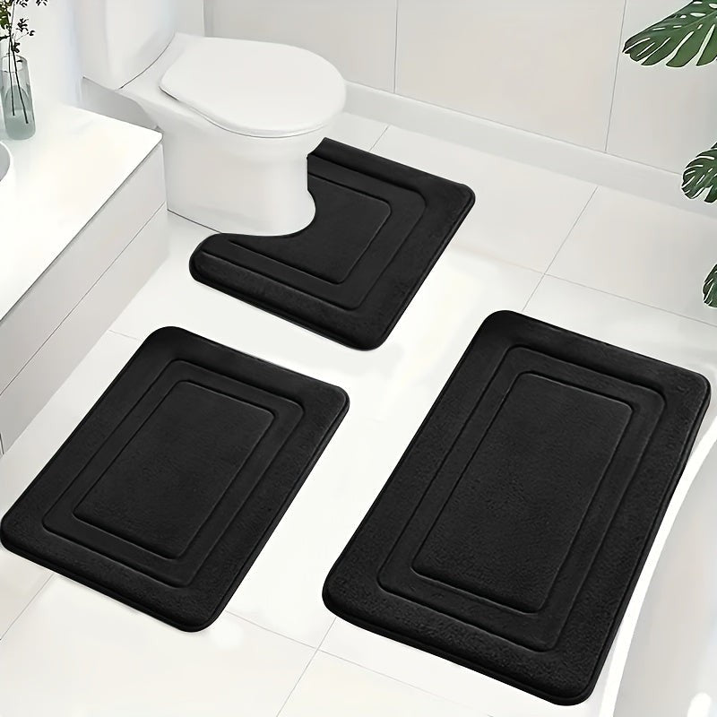 Set de alfombrillas de baño - 3 piezas con diseño U