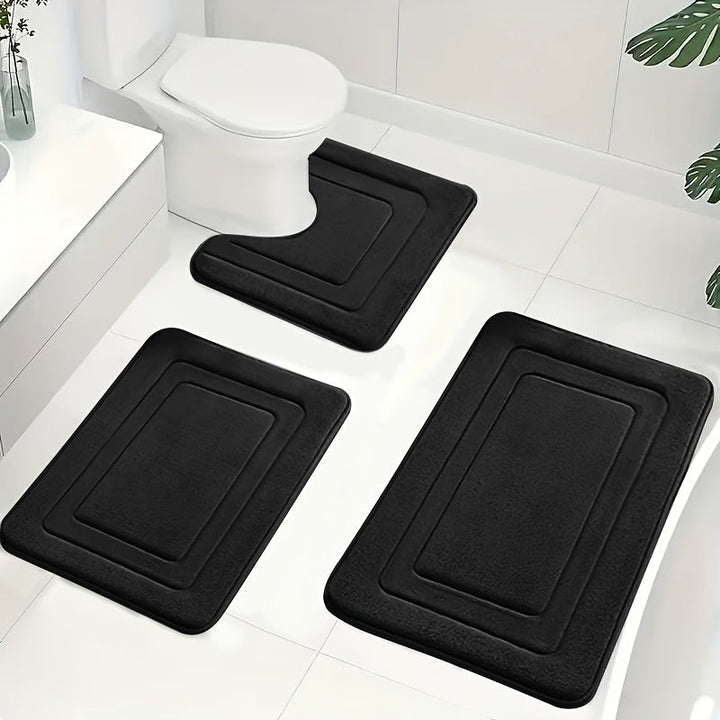 Set de alfombrillas de baño - 3 piezas con diseño U