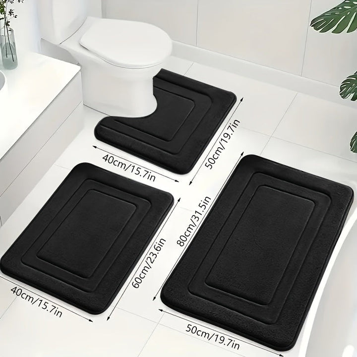 Set de alfombrillas de baño - 3 piezas con diseño U