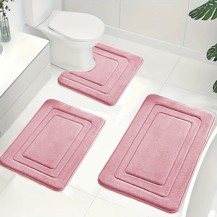 Set de alfombrillas de baño - 3 piezas con diseño U