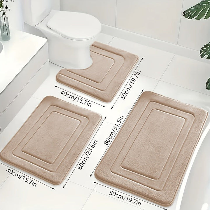 Set de alfombrillas de baño - 3 piezas con diseño U
