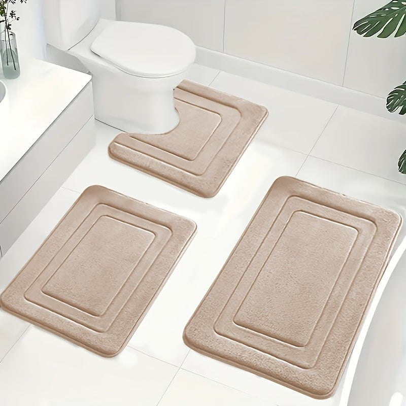 Set de alfombrillas de baño - 3 piezas con diseño U