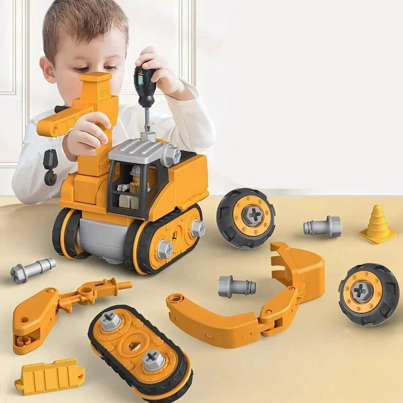 Set de Construcción Infantil Excavadora Desmontable - Juguete STEM con Herramientas