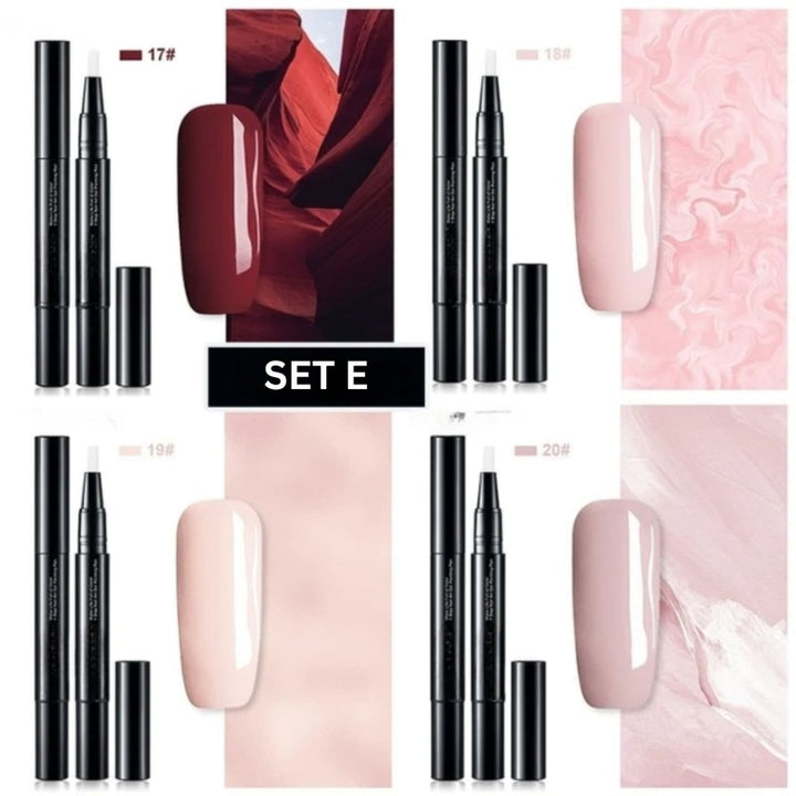 Set de Esmaltes en Barra para Uñas - Punta de Precisión