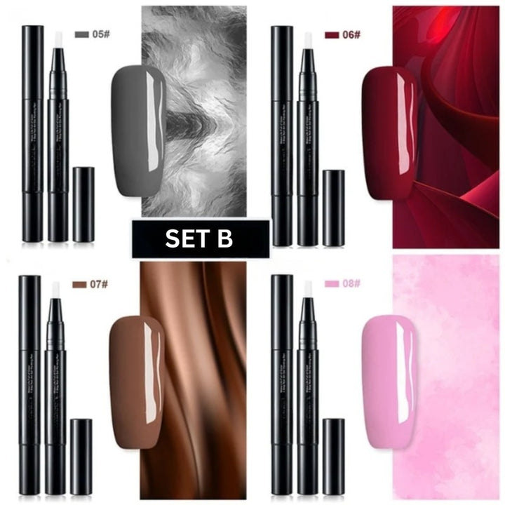 Set de Esmaltes en Barra para Uñas - Punta de Precisión
