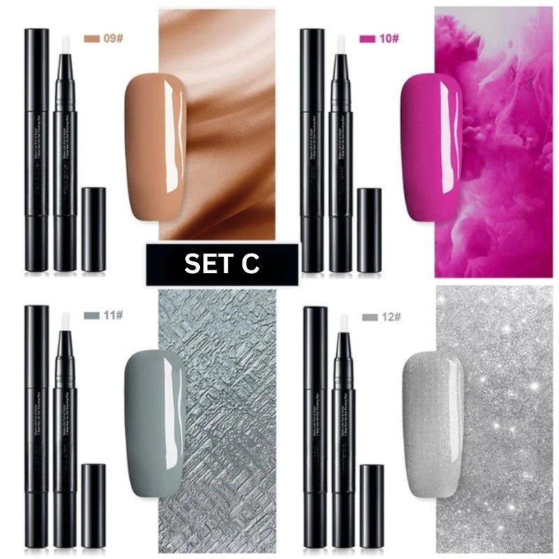 Set de Esmaltes en Barra para Uñas - Punta de Precisión