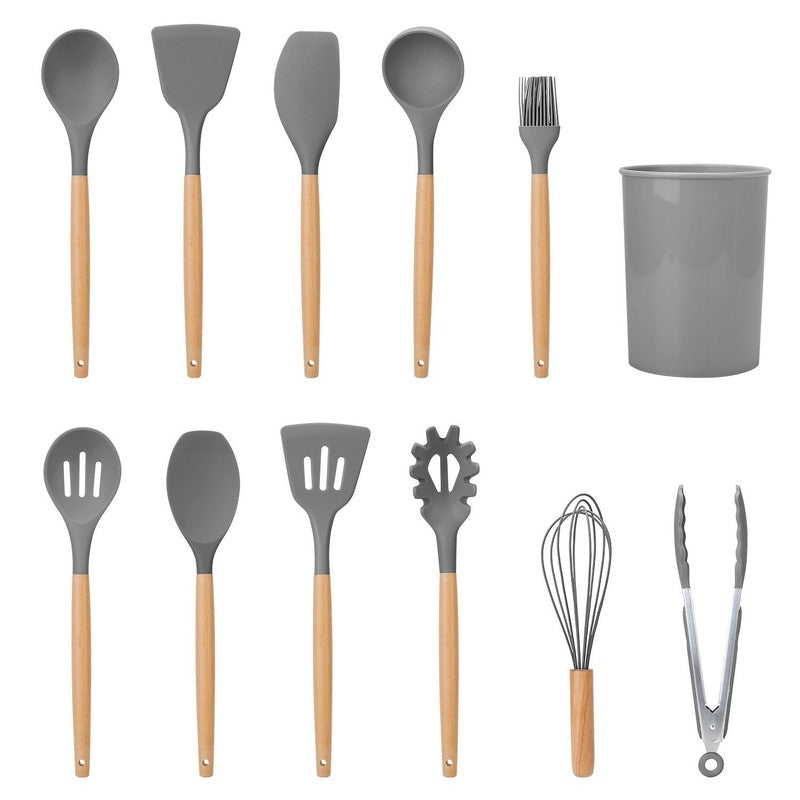 Set de utensilios de cocina de silicona - 11 piezas