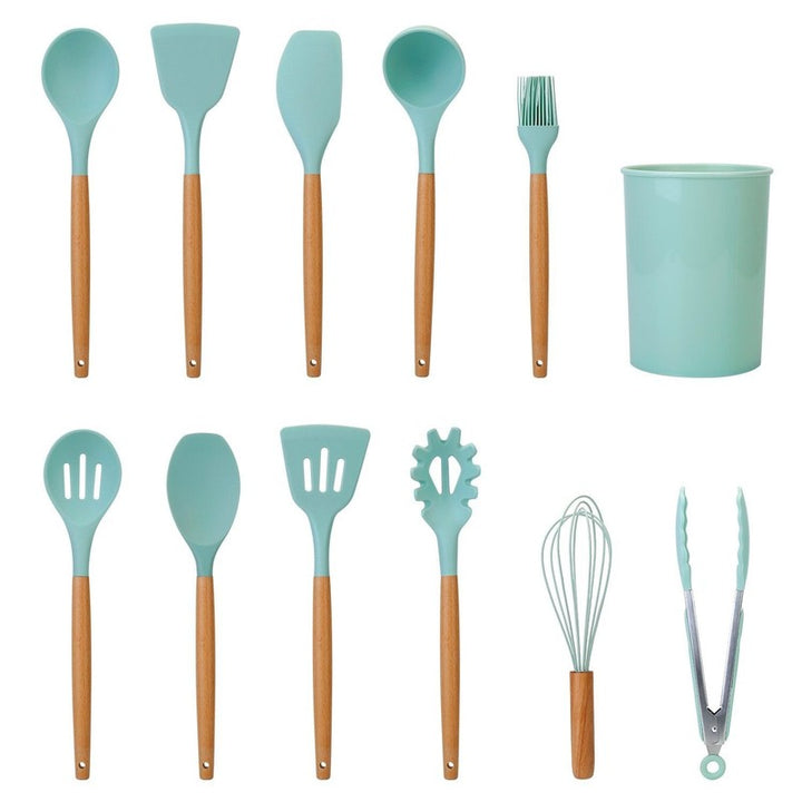 Set de utensilios de cocina de silicona - 11 piezas