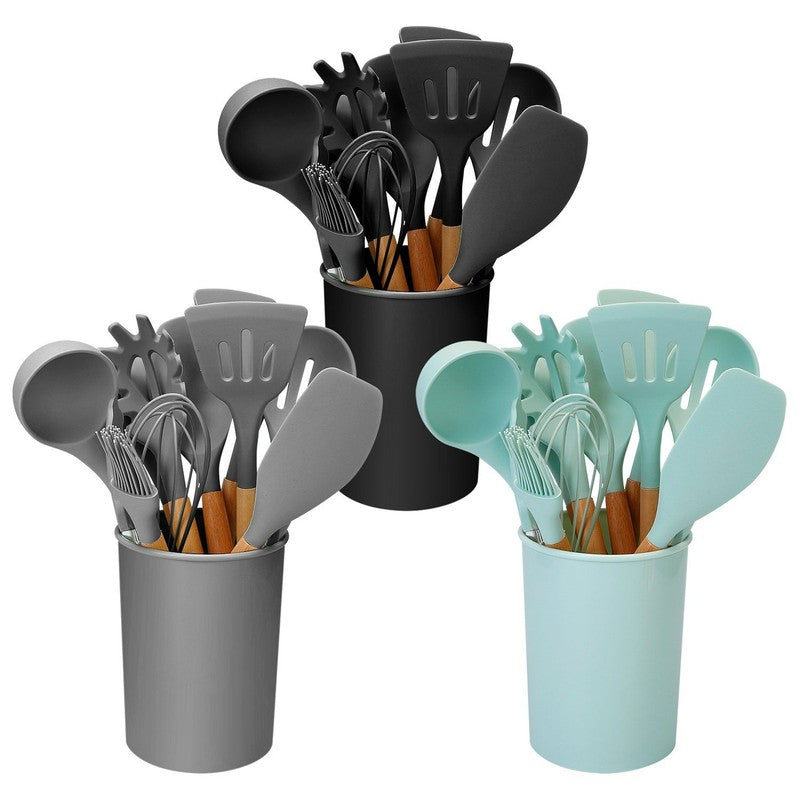 Set de utensilios de cocina de silicona - 11 piezas