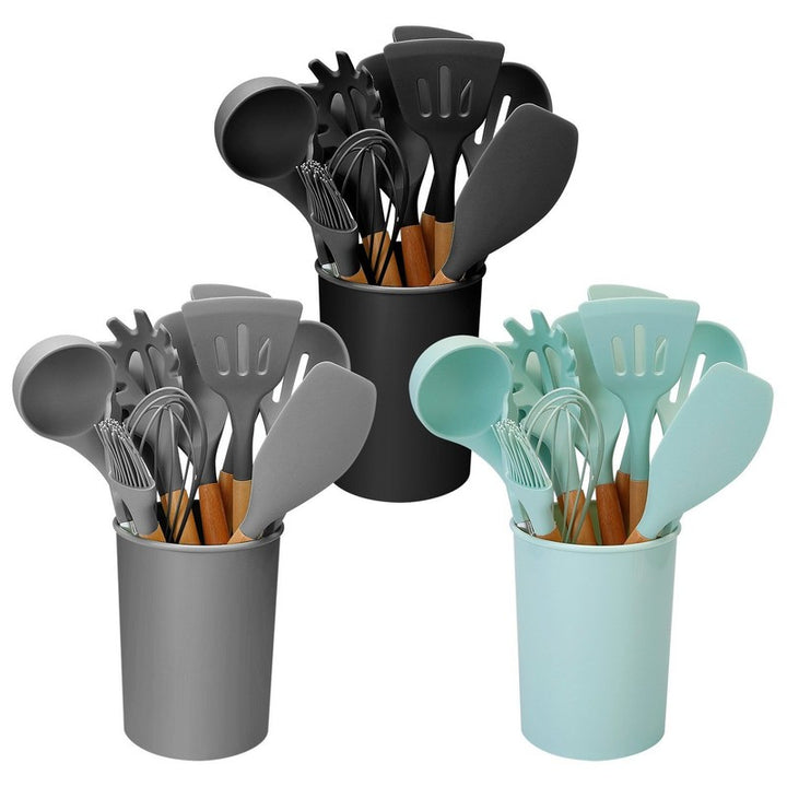 Set de utensilios de cocina de silicona - 11 piezas