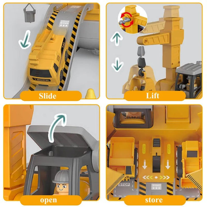 Set de vehículos de construcción para niños - Con herramientas de montaje