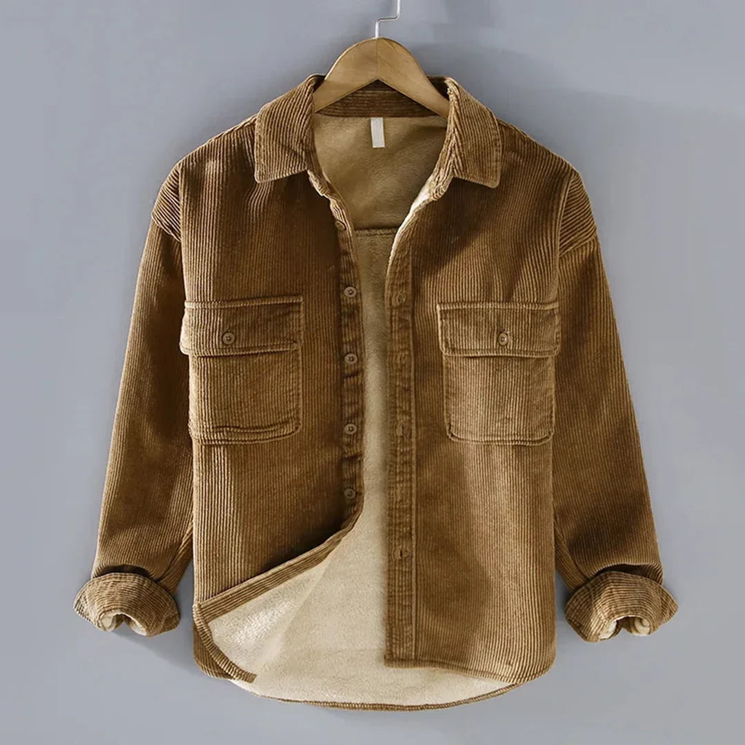 Sobrecamisa Cálida con Botones – Caqui