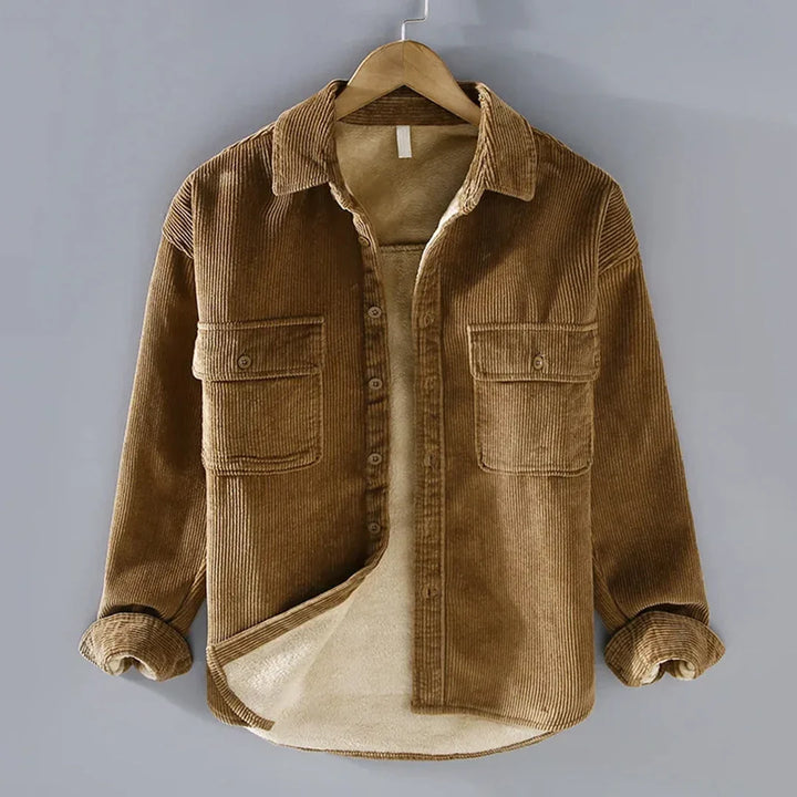 Sobrecamisa Cálida con Botones – Caqui