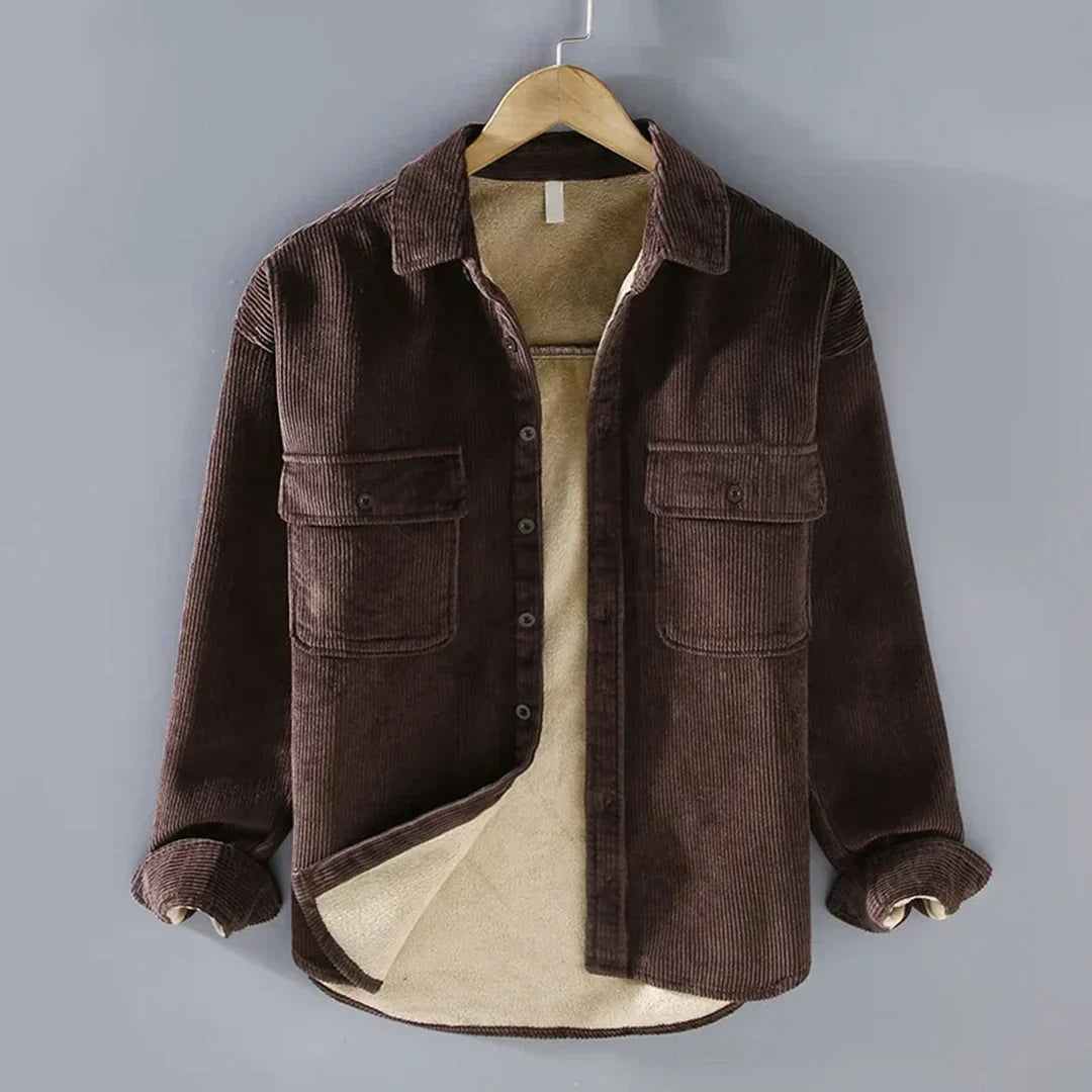 Sobrecamisa Cálida con Botones – Marrón