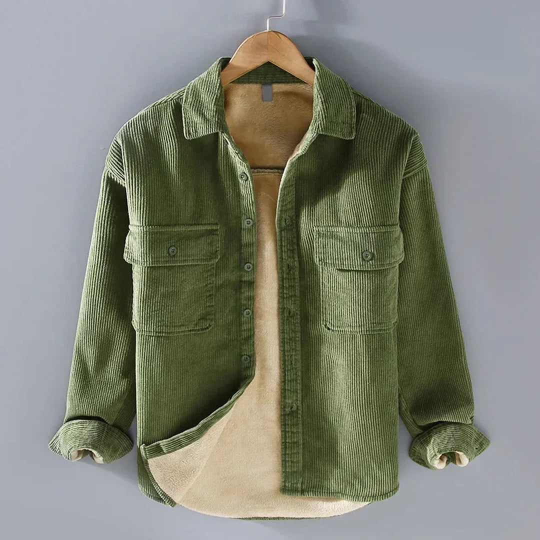 Sobrecamisa Cálida con Botones – Verde