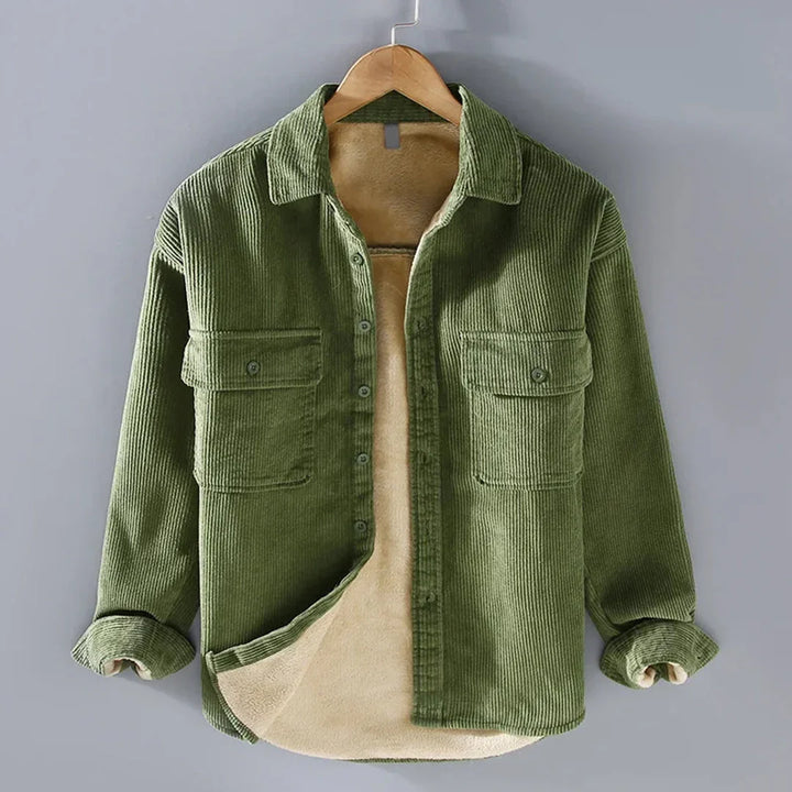 Sobrecamisa Cálida con Botones – Verde
