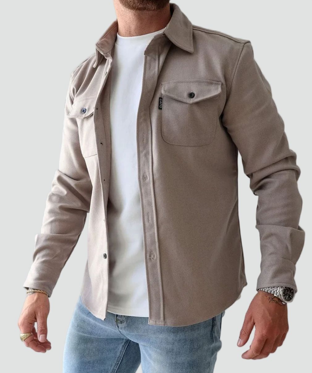 Sobrecamisa con Bolsillos Frontales