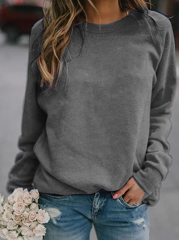 Sudadera Básica de Cuello Redondo – Gris