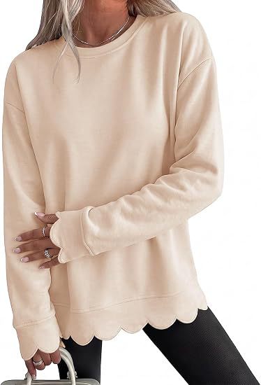 Sudadera con Bajo Ondulado – Albaricoque