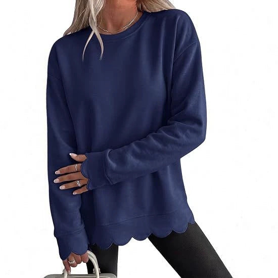 Sudadera con Bajo Ondulado