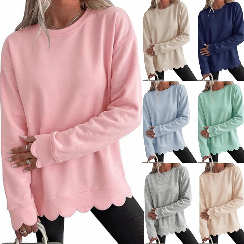 Sudadera con Bajo Ondulado