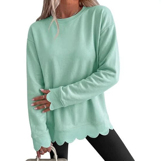 Sudadera con Bajo Ondulado