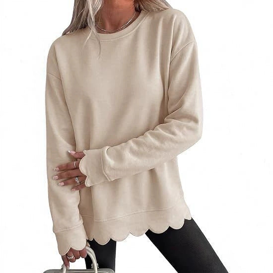 Sudadera con Bajo Ondulado