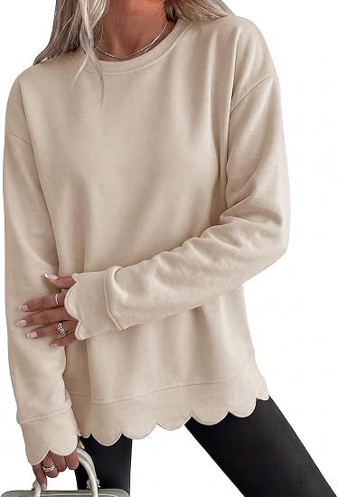 Sudadera con Bajo Ondulado – Caqui