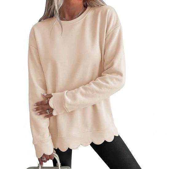 Sudadera con Bajo Ondulado