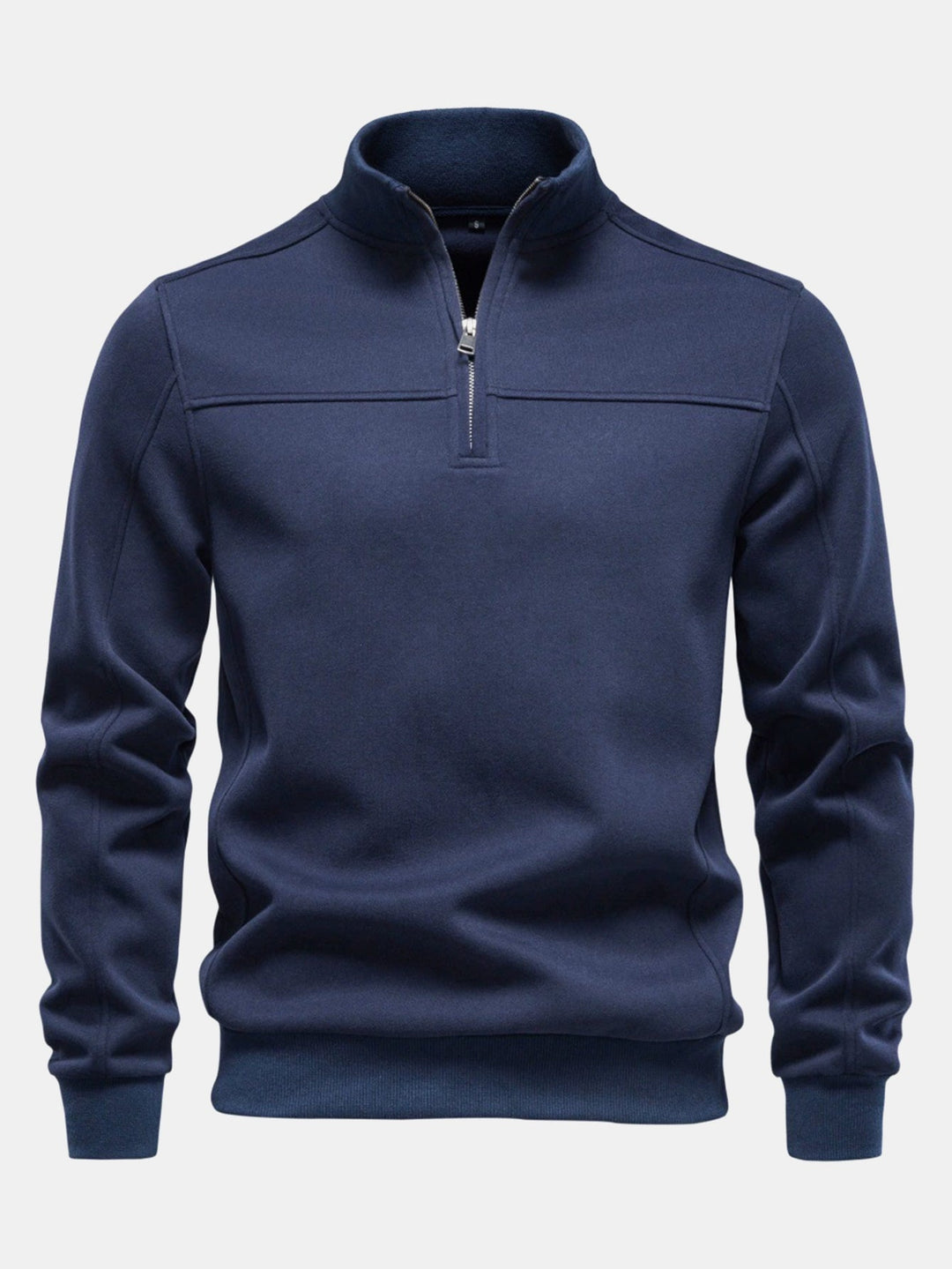 Sudadera con Cuello Subido – Azul Marino