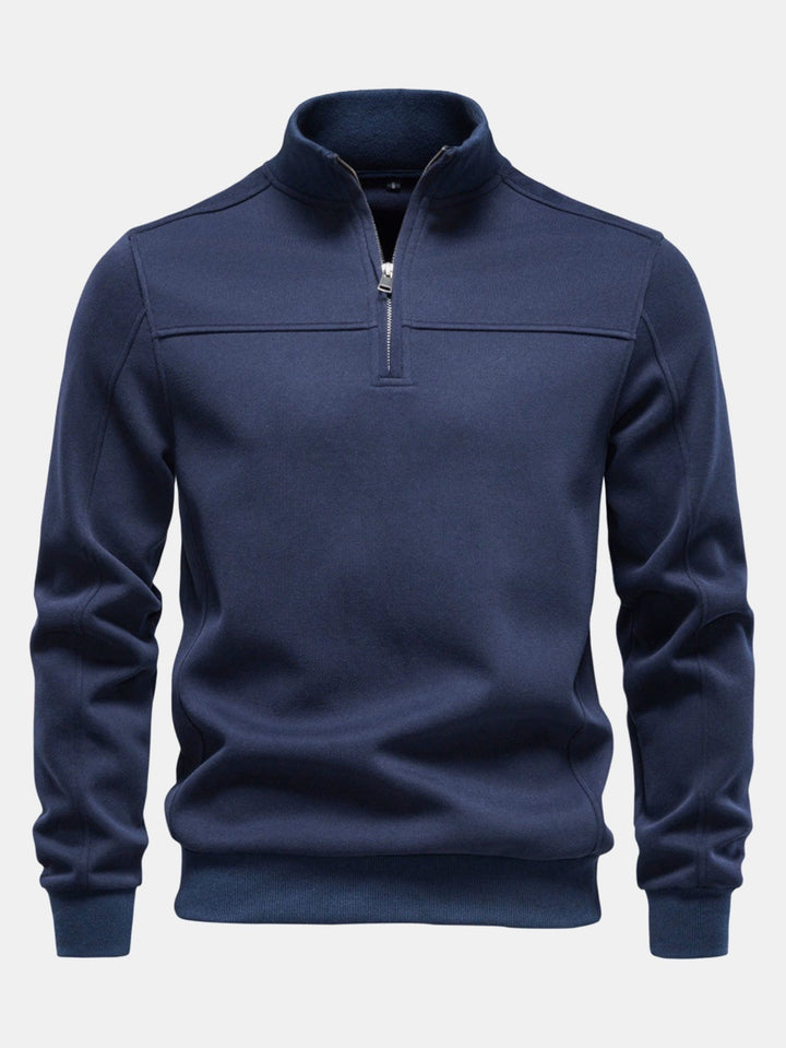 Sudadera con Cuello Subido – Azul Marino