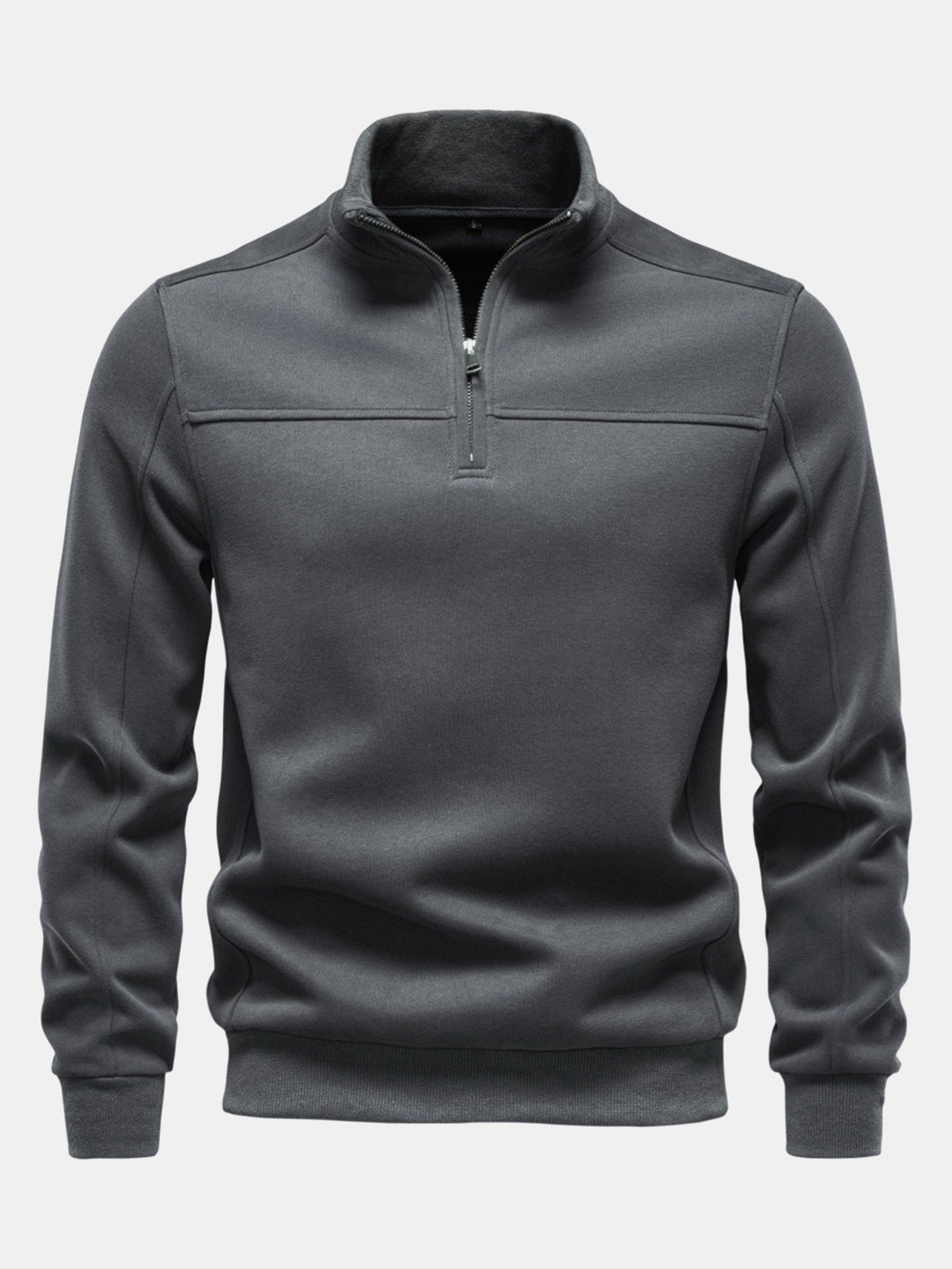 Sudadera con Cuello Subido – Gris