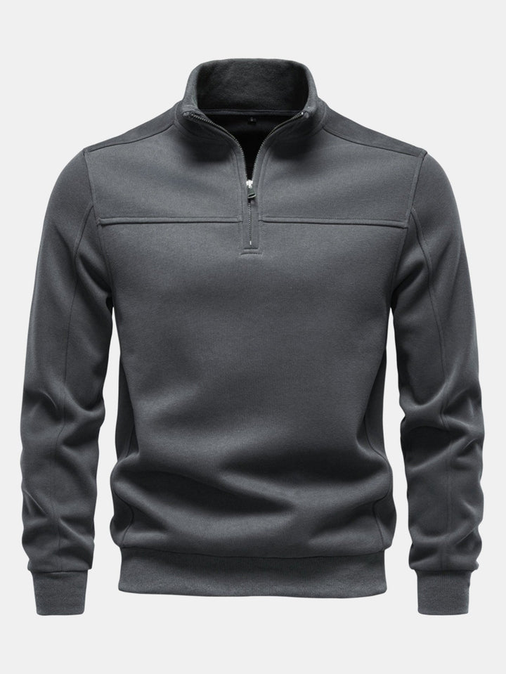 Sudadera con Cuello Subido – Gris