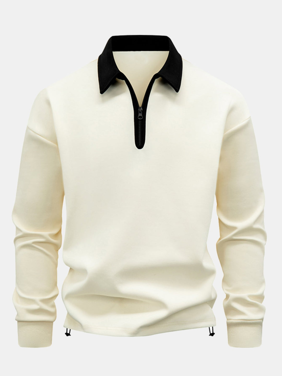 Sudadera de Cuello Polo – Beige
