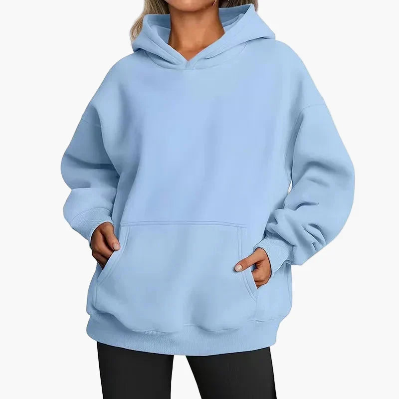 Sudadera Holgada con Capucha – Azul