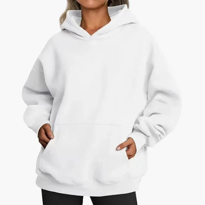Sudadera Holgada con Capucha – Blanco